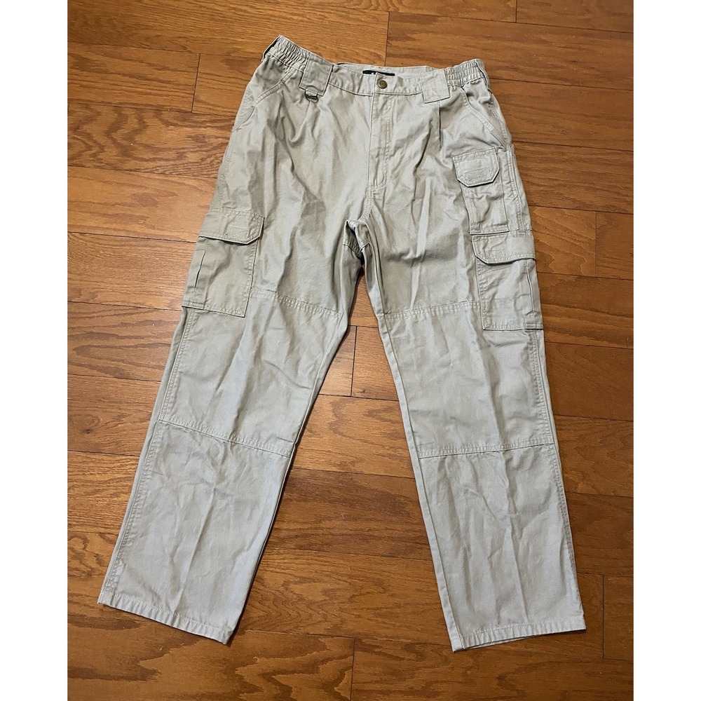 511 Tactical Pants Tactile Pro Men's 34x30 Cargo Stone Khaki Rip Stop Utility‎